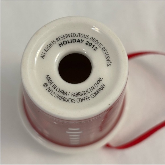 Starbucks Festive Red and Gold Ornament SET OF 3 Christmas ornaments 2012/14 - Picture 7 of 16